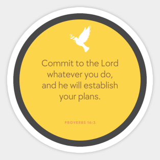 Proverbs 16:3 - Commit to the Lord Sticker